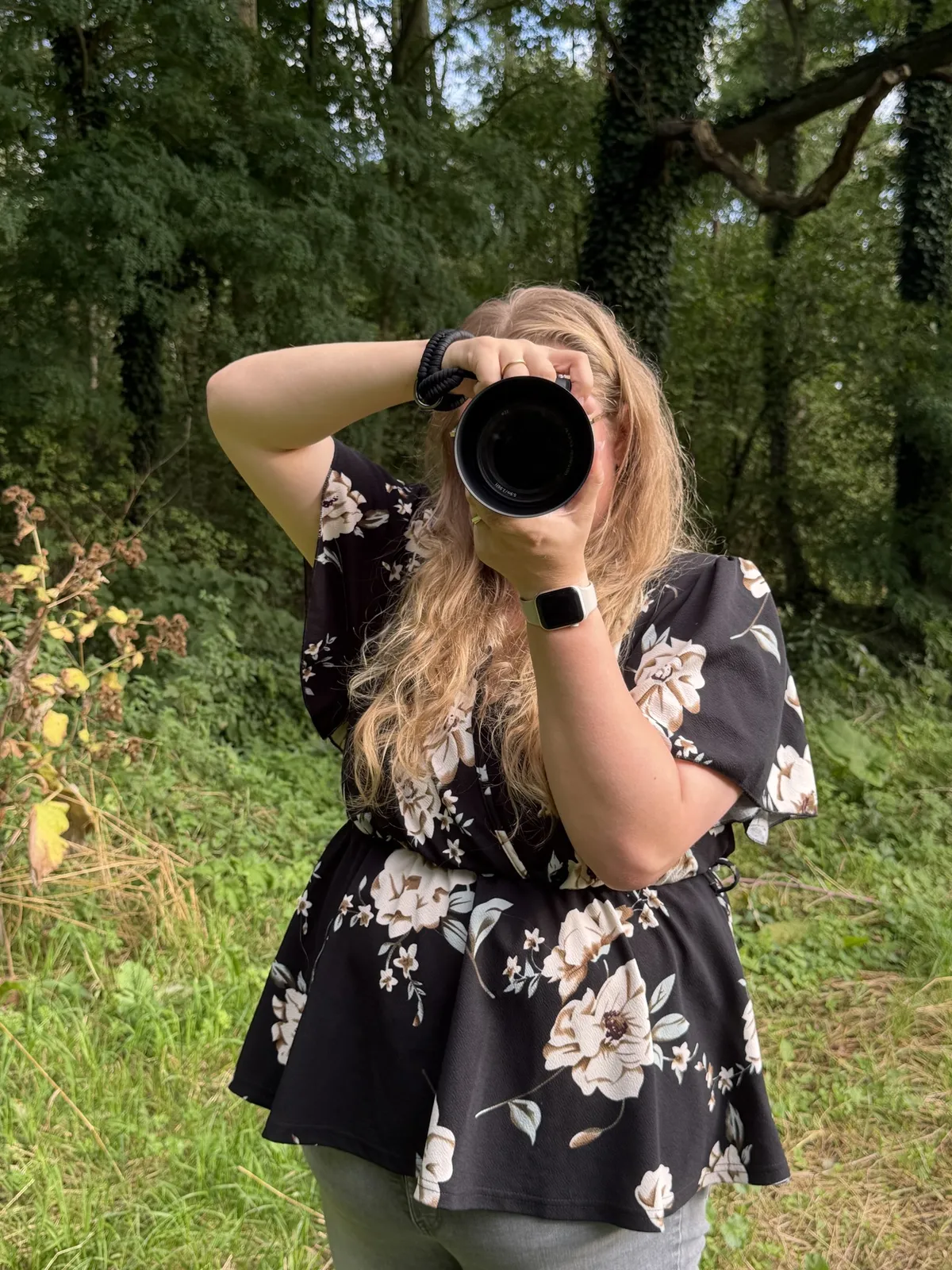 Noesch aan het fotograferen